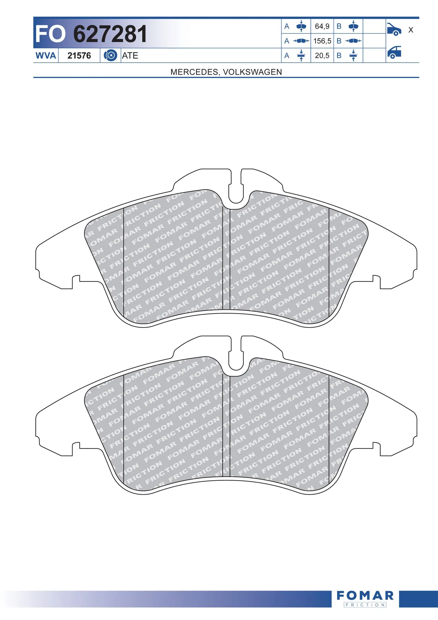 Brake Pad Set, disc brake